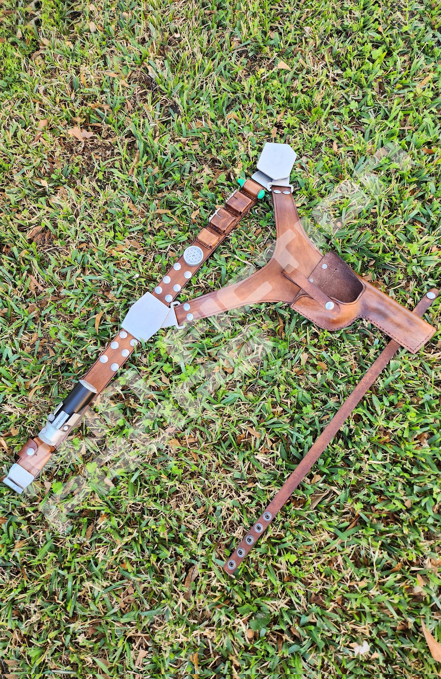 Han Solo Inspired Leather Costume Belt With Belt Tools