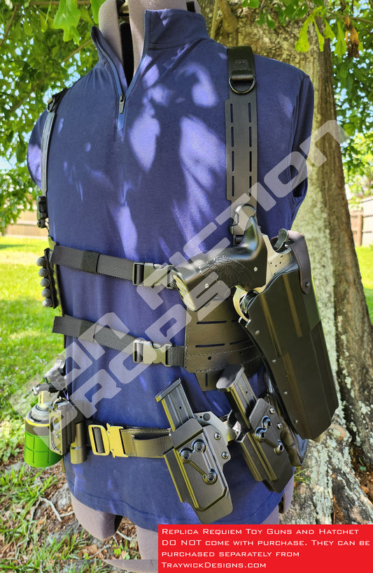Leon Requiem Inspired Costume Harness and Belt Set