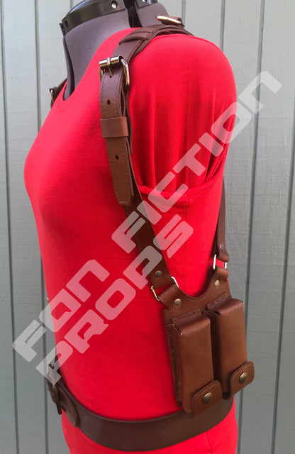Uncharted Chloe Frazer Inspired Gun Holster W/ammo Harness and Knife Sheath