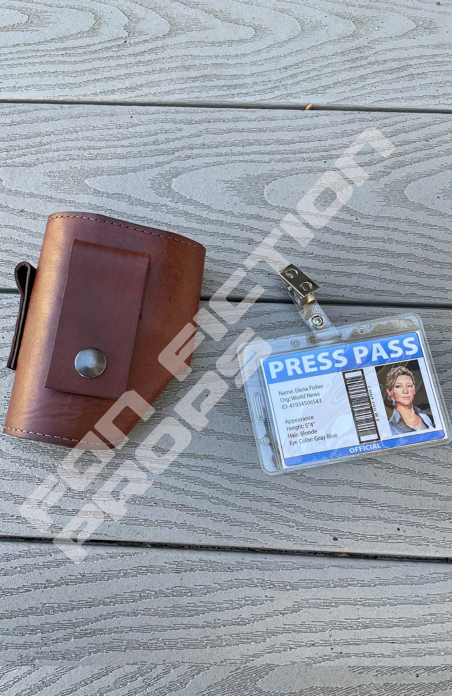Uncharted Elena Fisher Inspired Gun Holster and Press Pass