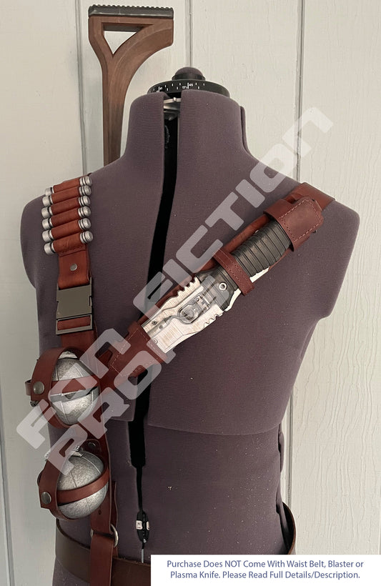 Mandalorian Inspired Shoulder Harness With Cylinders and Thermal Detonators