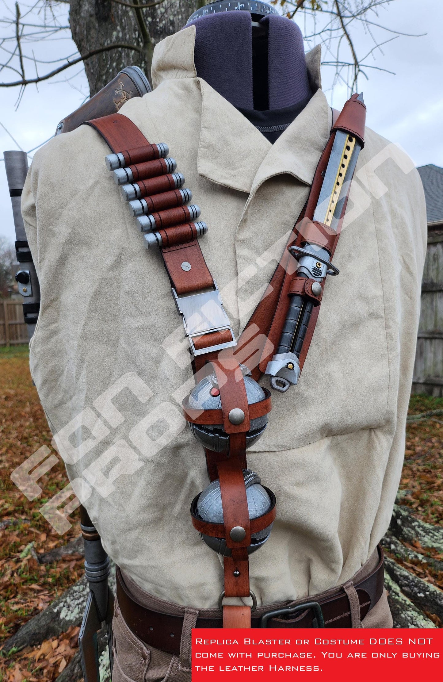 Mandalorian Inspired Shoulder Harness With Cylinders and Thermal Detonators