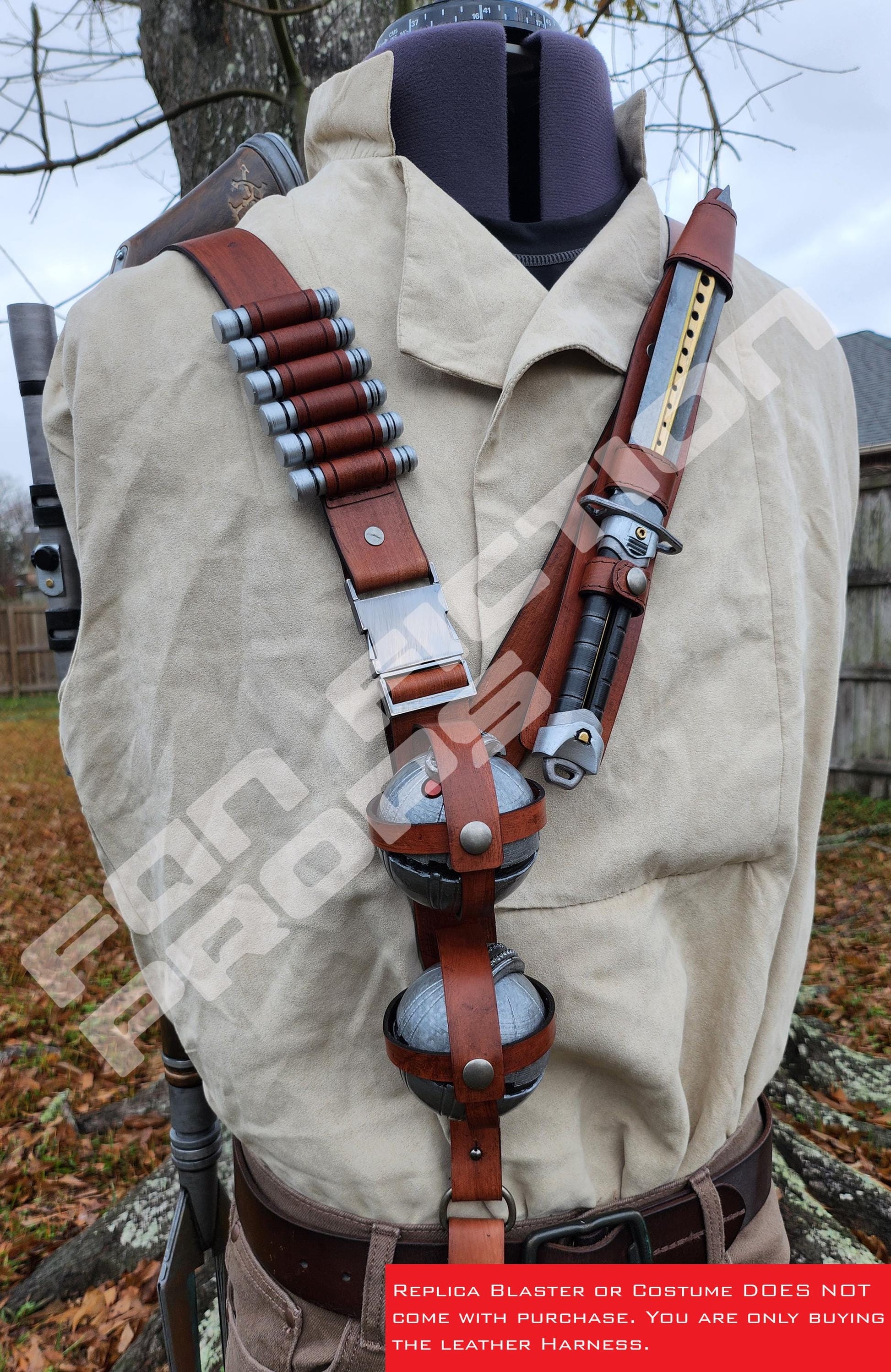 Mandalorian Inspired Shoulder Harness With Cylinders and Thermal Detonators