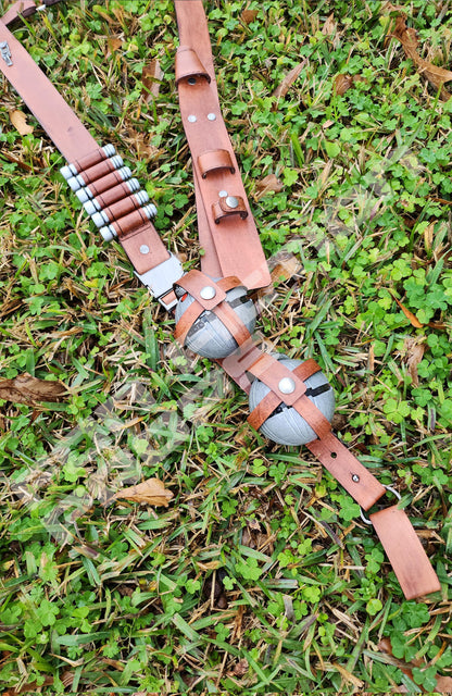 Mandalorian Inspired Shoulder Harness With Cylinders and Thermal Detonators