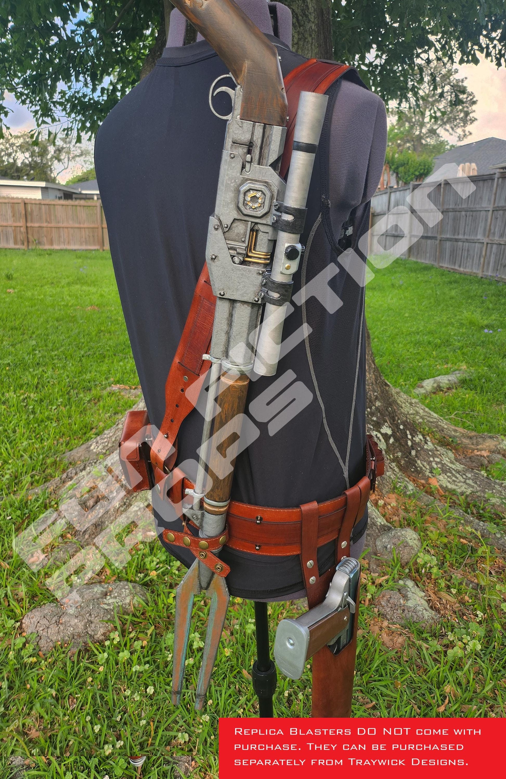 Mandalorian Inspired Custom Belt and Shoulder Harness Set