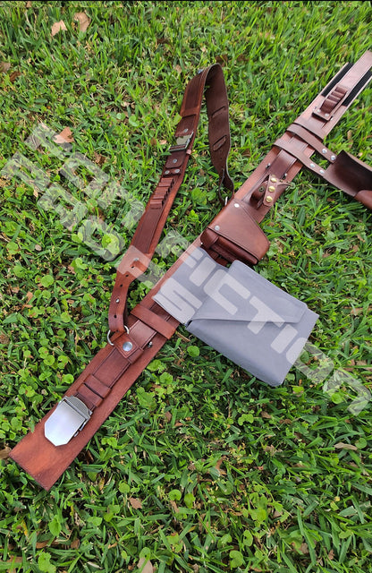 Mandalorian Inspired Custom Belt and Shoulder Harness Set
