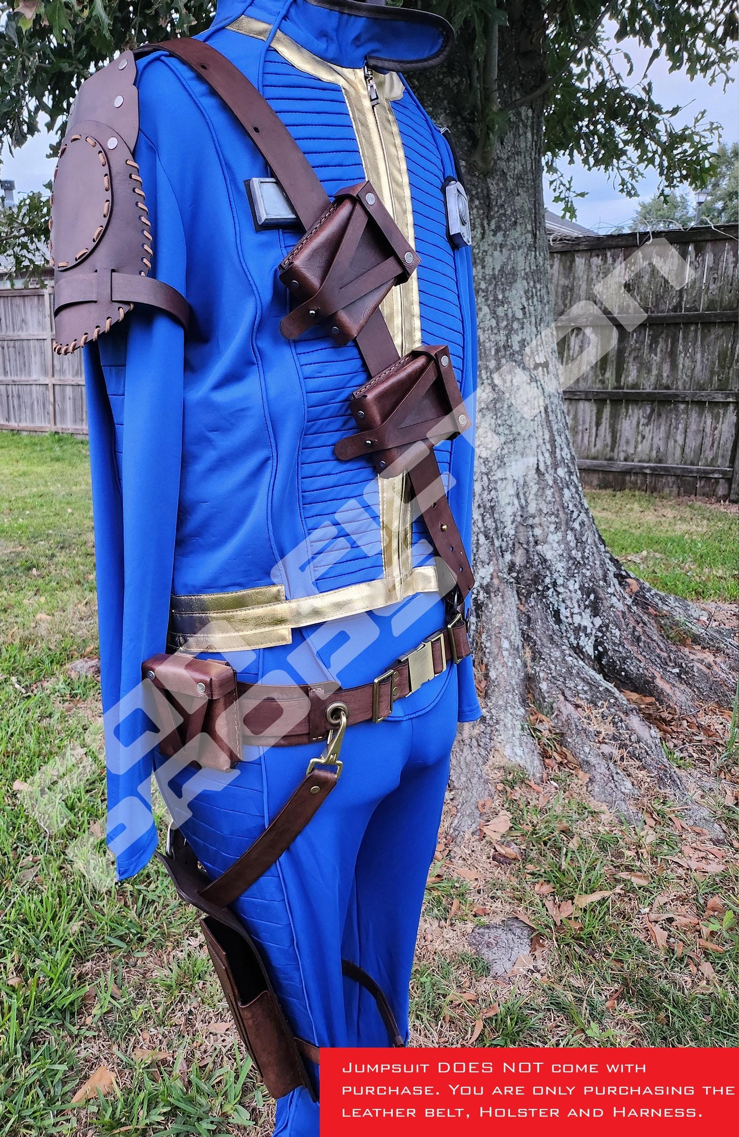 Fallout Inspired Leather Belt And Holster Set With Optional Harness