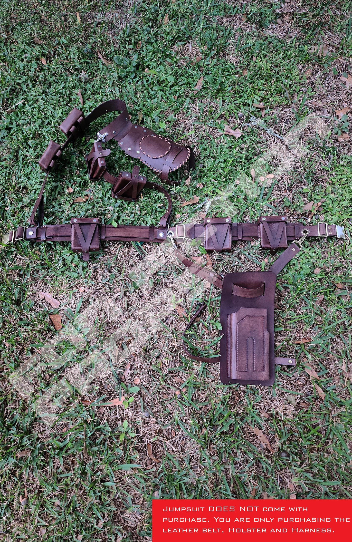 Fallout Inspired Leather Belt And Holster Set With Optional Harness