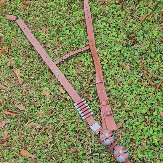 Mandalorian Inspired Shoulder Harness With Cylinders and Thermal Detonators