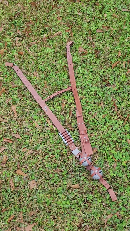Mandalorian Inspired Shoulder Harness With Cylinders and Thermal Detonators