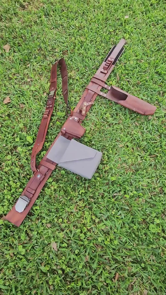 Mandalorian Inspired Custom Belt and Shoulder Harness Set
