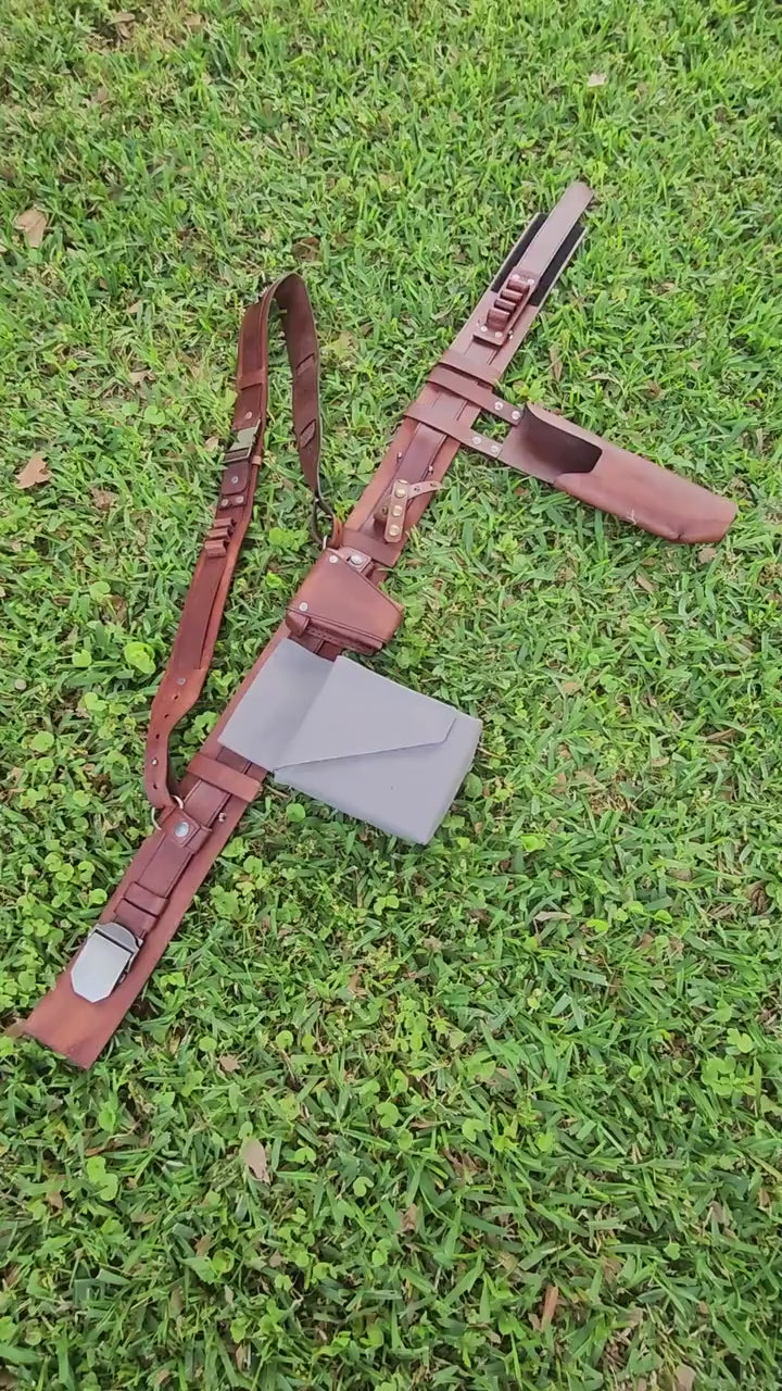 Mandalorian Inspired Custom Belt and Shoulder Harness Set
