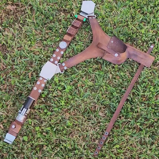 Han Solo Inspired Leather Costume Belt With Belt Tools